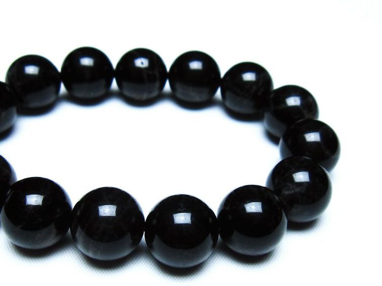 モリオン 黒水晶 ブレスレット 14mm 一点物 メール便可 [M便 1/10] 111-46319