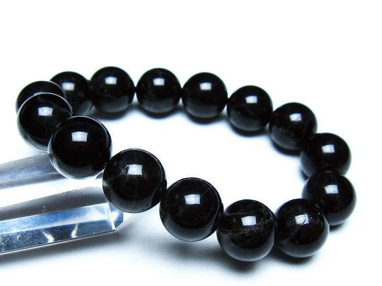 モリオン 黒水晶 ブレスレット 14mm 一点物 メール便可 [M便 1/10] 111-46320