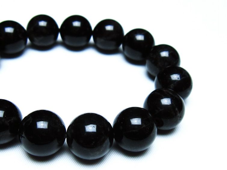 モリオン 黒水晶 ブレスレット 14mm 一点物 メール便可 [M便 1/10] 111-46323