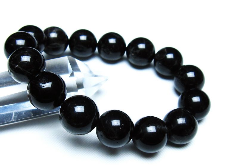モリオン 黒水晶 ブレスレット 14mm 一点物 メール便可 [M便 1/10] 111-46325