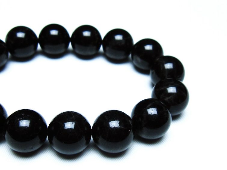 モリオン 黒水晶 ブレスレット 14mm 一点物 メール便可 [M便 1/10] 111-46326