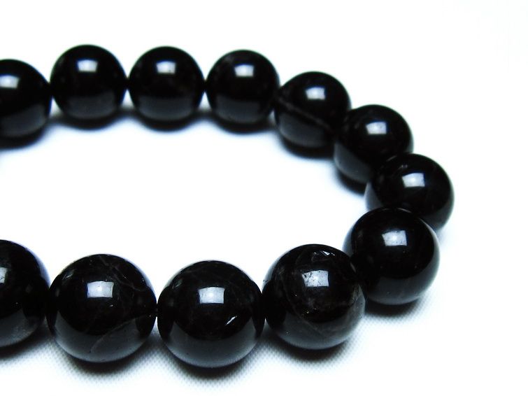 モリオン 黒水晶 ブレスレット 14mm 一点物 メール便可 [M便 1/10] 111-46328