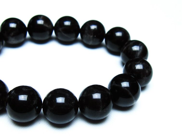 モリオン 黒水晶 ブレスレット 14mm 一点物 メール便可 [M便 1/10] 111-46331