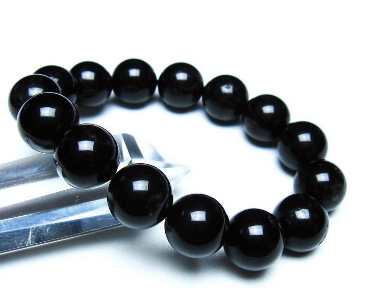 モリオン 黒水晶 ブレスレット 14mm 一点物 メール便可 [M便 1/10] 111-46339