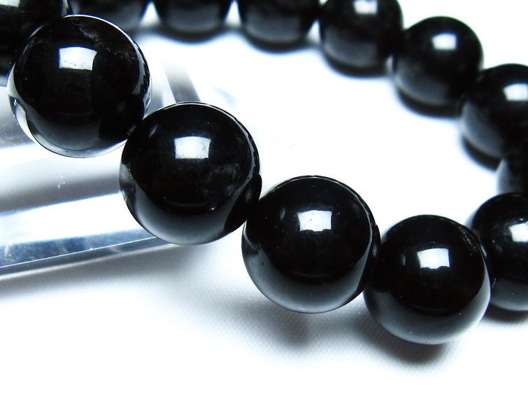 モリオン 黒水晶 ブレスレット 14mm 一点物 メール便可 [M便 1/10] 111-46339
