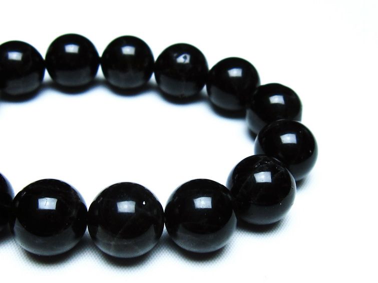 モリオン 黒水晶 ブレスレット 14mm 一点物 メール便可 [M便 1/10] 111-46343