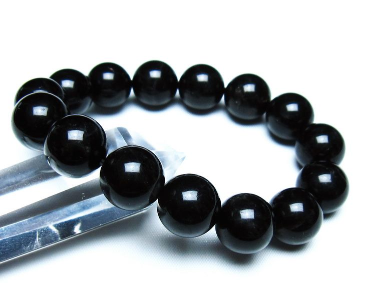 モリオン 黒水晶 ブレスレット 14mm 一点物 メール便可 [M便 1/10] 111-46344
