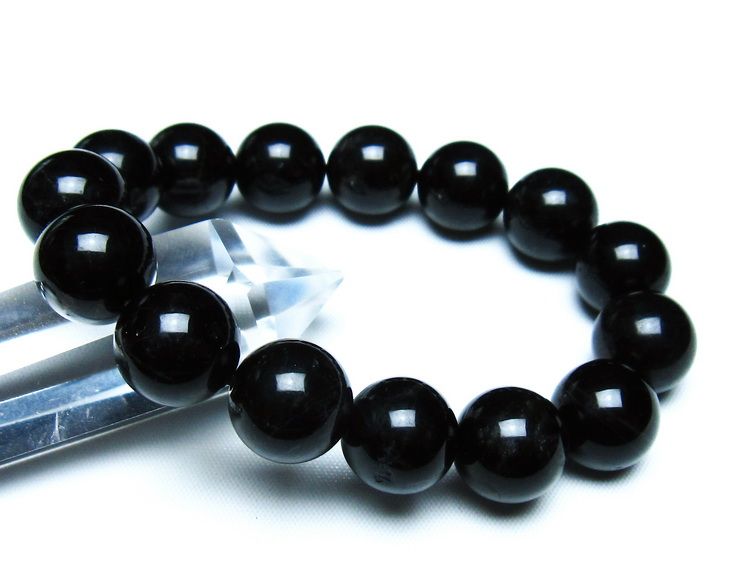 モリオン 黒水晶 ブレスレット 14mm 一点物 メール便可 [M便 1/10] 111-46349