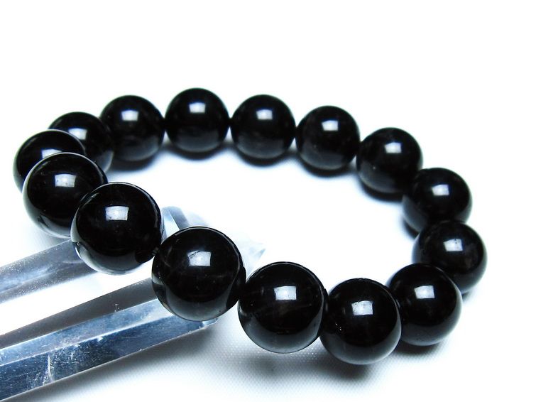 モリオン 黒水晶 ブレスレット 14mm 一点物 メール便可 [M便 1/10] 111-46355
