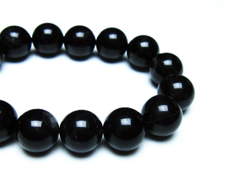 モリオン 黒水晶 ブレスレット 14mm 一点物 メール便可 [M便 1/10] 111-46361