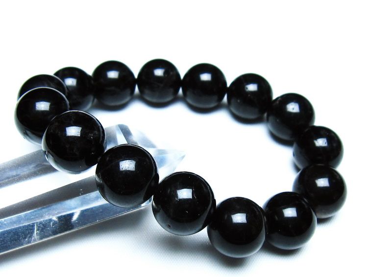 モリオン 黒水晶 ブレスレット 14mm 一点物 メール便可 [M便 1/10] 111-46367
