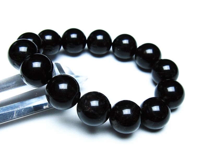 モリオン 黒水晶 ブレスレット 16mm 一点物 メール便可 [M便 1/10] 111-46369