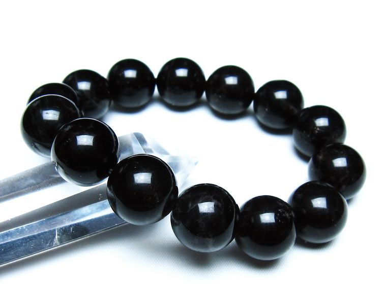 モリオン 黒水晶 ブレスレット 16mm 一点物 メール便可 [M便 1/10] 111-46372