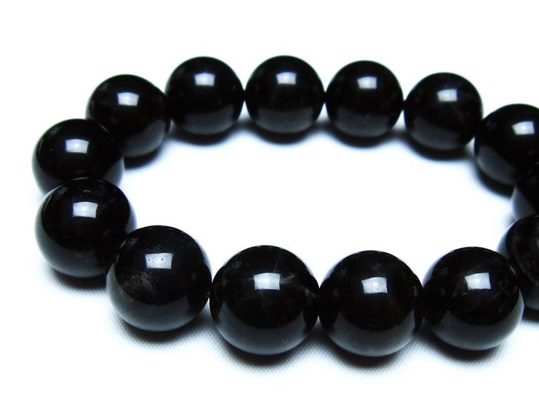 モリオン 黒水晶 ブレスレット 16mm 一点物 メール便可 [M便 1/10] 111-46373