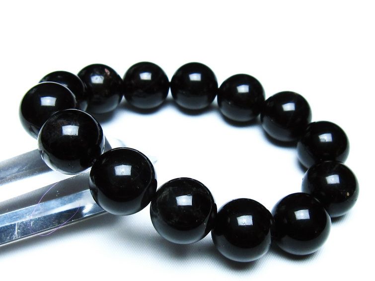 モリオン 黒水晶 ブレスレット 16mm 一点物 メール便可 [M便 1/10] 111-46374