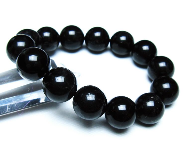 モリオン 黒水晶 ブレスレット 16mm 一点物 メール便可 [M便 1/10] 111-46376