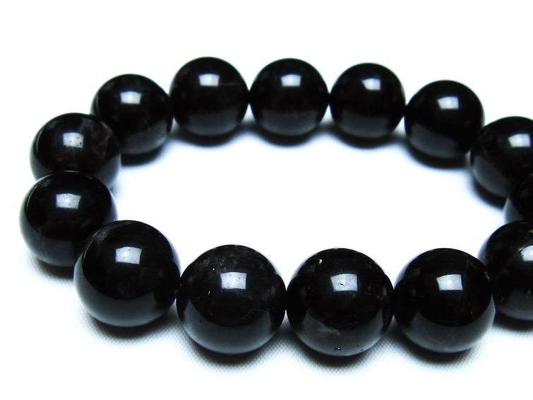 モリオン 黒水晶 ブレスレット 16mm 一点物 メール便可 [M便 1/10] 111-46376