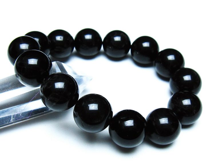モリオン 黒水晶 ブレスレット 16mm 一点物 メール便可 [M便 1/10] 111-46377