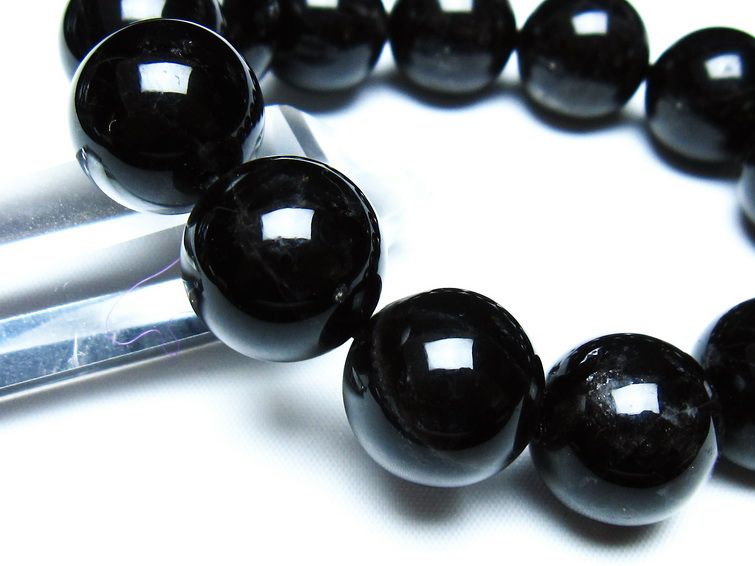 モリオン 黒水晶 ブレスレット 18mm 一点物 メール便可 [M便 1/10] 111-46378