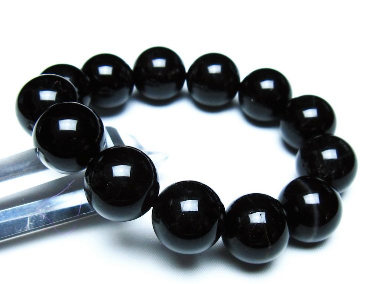 モリオン 黒水晶 ブレスレット 18mm 一点物 メール便可 [M便 1/10] 111-46379