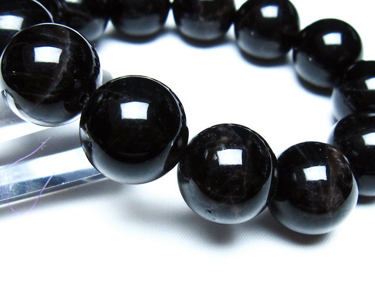 モリオン 黒水晶 ブレスレット 18mm 一点物 メール便可 [M便 1/10] 111-46380