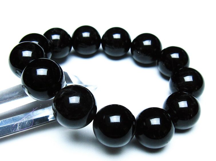 モリオン 黒水晶 ブレスレット 18mm 一点物 メール便可 [M便 1/10] 111-46385