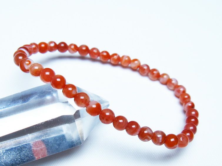 ナンホーンアゲート ブレスレット 5mm アゲート ブレス 一点物 メール便可 [M便 1/10] 111-47423