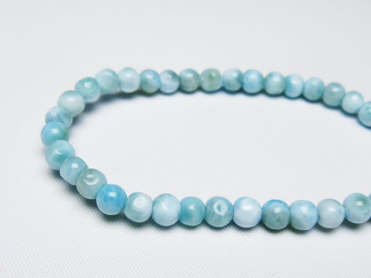 ラリマー ブレスレット 5mm 一点物 メール便可 [M便 1/10] 111-47837 【sold out】