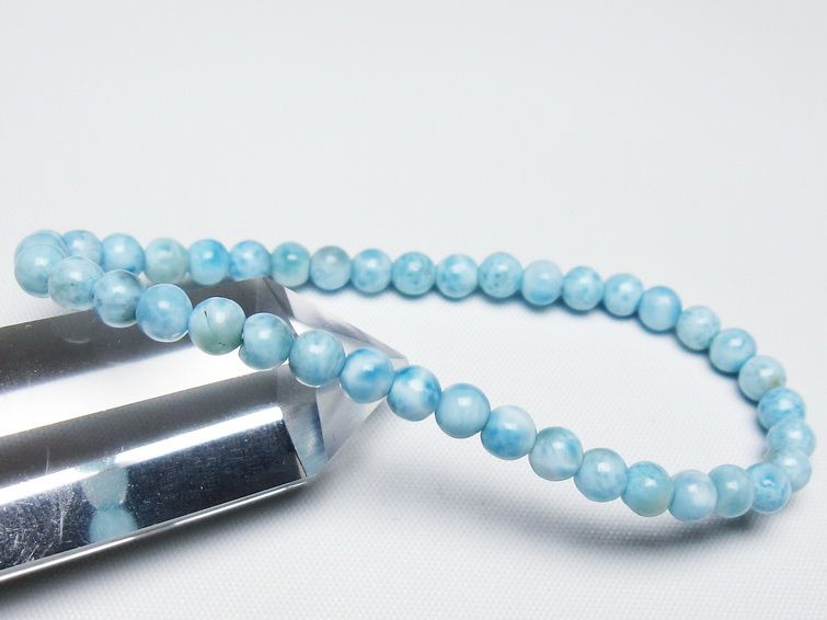 ラリマー ブレスレット 5mm 一点物 メール便可 [M便 1/10] 111-47841