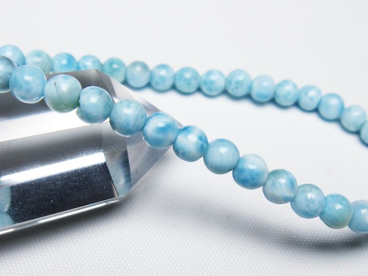 ラリマー ブレスレット 5mm 一点物 メール便可 [M便 1/10] 111-47841