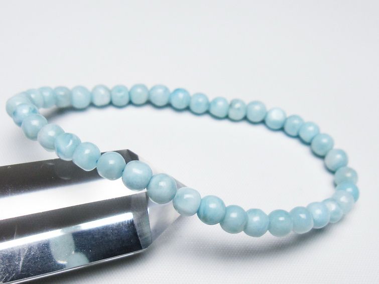 ラリマー ブレスレット 5mm 一点物 メール便可 [M便 1/10] 111-47848