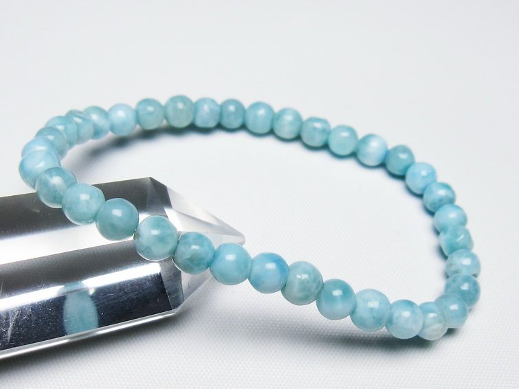 ラリマー ブレスレット 5mm 一点物 メール便可 [M便 1/10] 111-47850