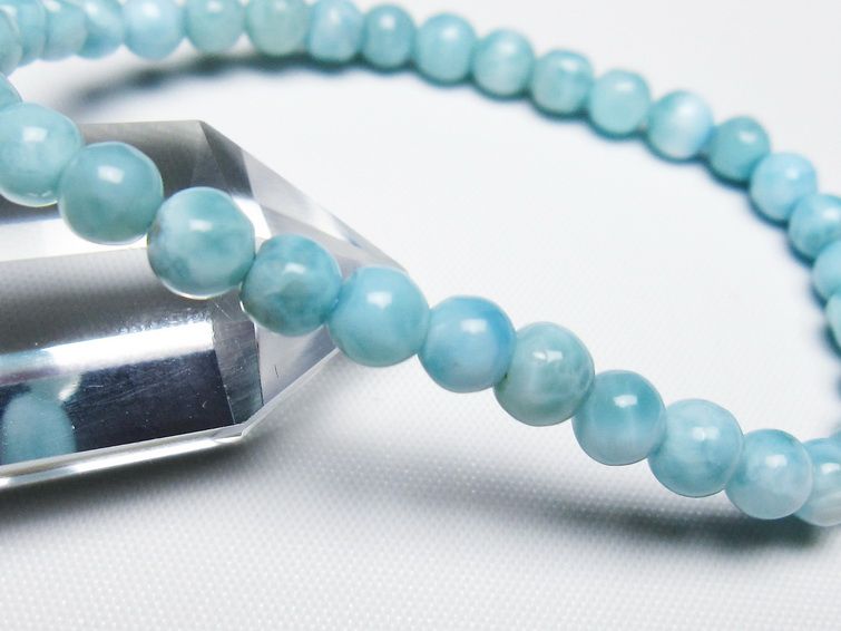 ラリマー ブレスレット 5mm 一点物 メール便可 [M便 1/10] 111-47850