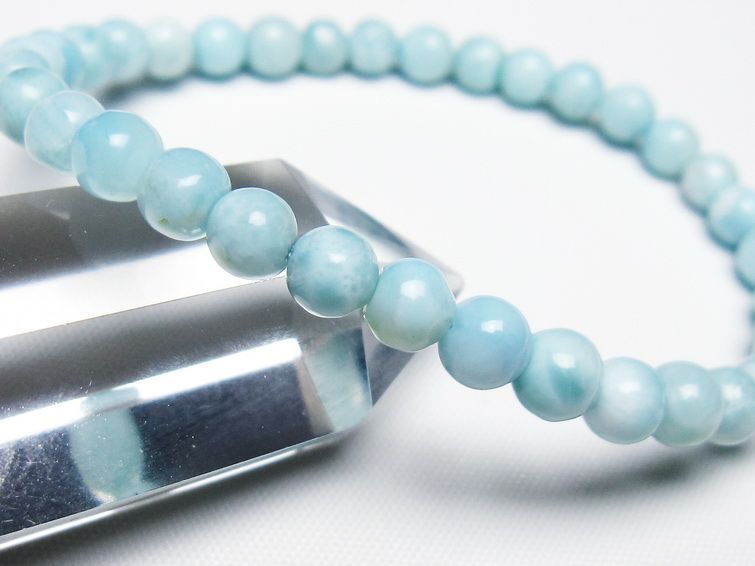 ラリマー ブレスレット 5mm 一点物 メール便可 [M便 1/10] 111-47851