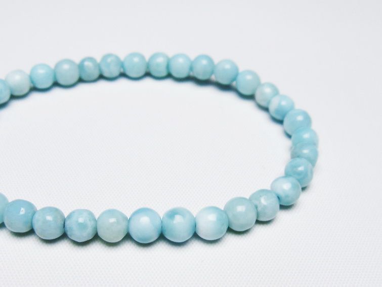 ラリマー ブレスレット 5mm 一点物 メール便可 [M便 1/10] 111-47851