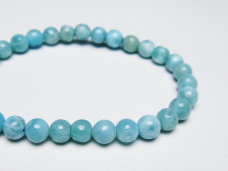 ラリマー ブレスレット 6mm 一点物 メール便可 [M便 1/10] 111-47867