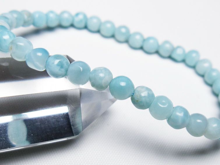 ラリマー ブレスレット 5mm 一点物 メール便可 [M便 1/10] 111-47873