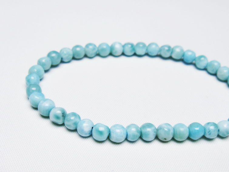 ラリマー ブレスレット 5mm 一点物 メール便可 [M便 1/10] 111-47874