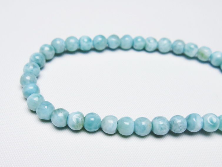 ラリマー ブレスレット 5mm 一点物 メール便可 [M便 1/10] 111-47875
