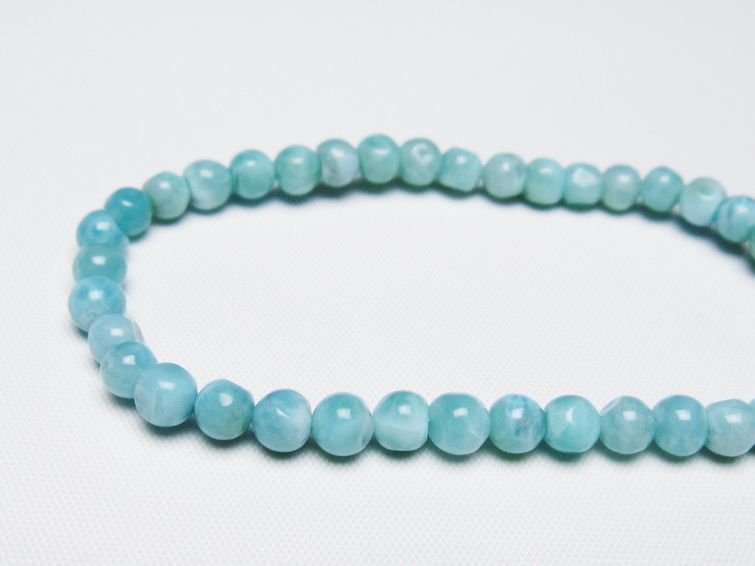 ラリマー ブレスレット 5mm 一点物 メール便可 [M便 1/10] 111-47879