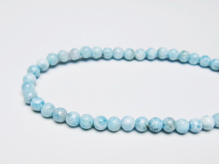 ラリマー ブレスレット 4mm 一点物 メール便可 [M便 1/10] 111-47881