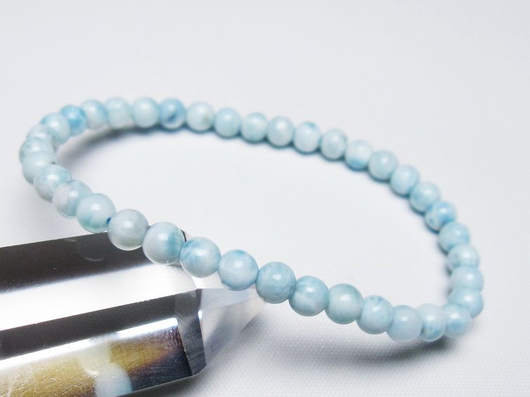 ラリマー ブレスレット 5mm 一点物 メール便可 [M便 1/10] 111-47882