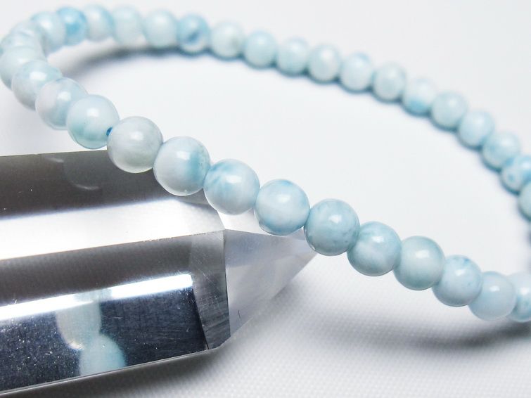ラリマー ブレスレット 5mm 一点物 メール便可 [M便 1/10] 111-47882