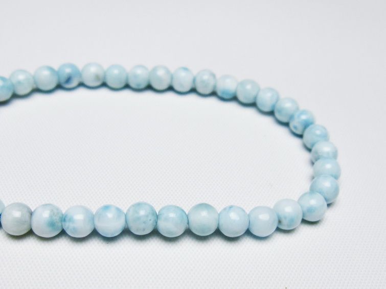 ラリマー ブレスレット 5mm 一点物 メール便可 [M便 1/10] 111-47882