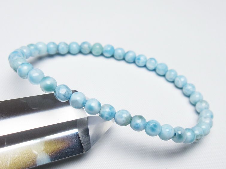 ラリマー ブレスレット 5mm 一点物 メール便可 [M便 1/10] 111-47883