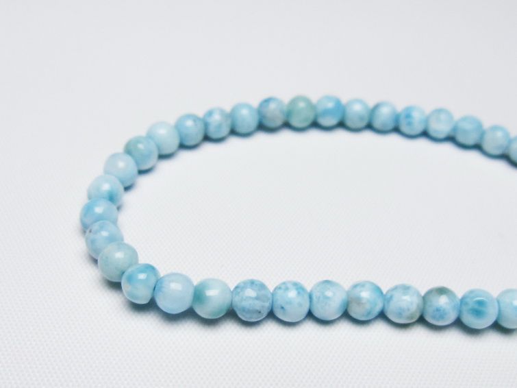 ラリマー ブレスレット 5mm 一点物 メール便可 [M便 1/10] 111-47883