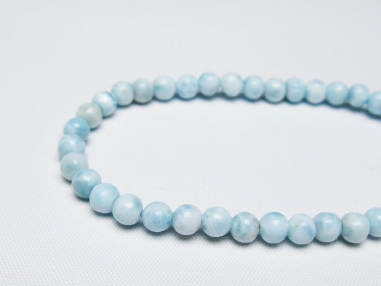 ラリマー ブレスレット 5mm 一点物 メール便可 [M便 1/10] 111-47884