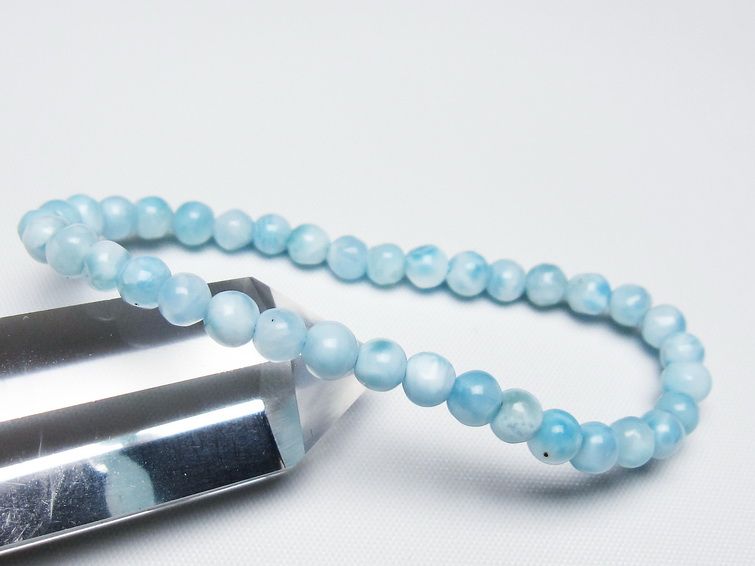 ラリマー ブレスレット 5mm 一点物 メール便可 [M便 1/10] 111-47885
