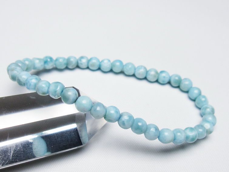 ラリマー ブレスレット 5mm 一点物 メール便可 [M便 1/10] 111-47886