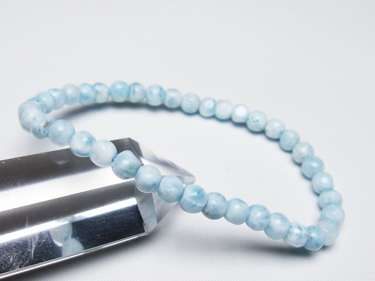 ラリマー ブレスレット 5mm 一点物 メール便可 [M便 1/10] 111-47888